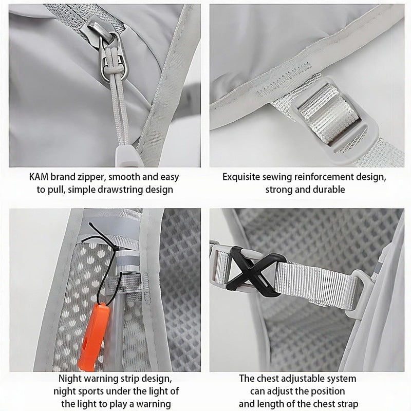 Simple Solid Color Marathon Hydration Backpack Sports Vest