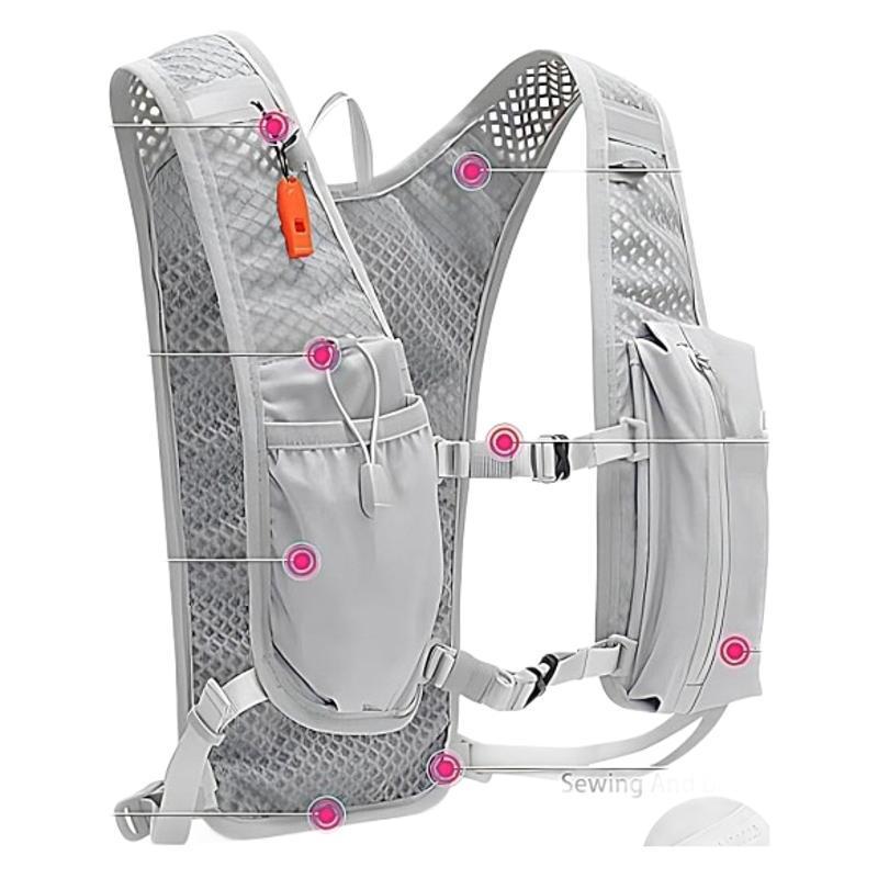 Simple Solid Color Marathon Hydration Backpack Sports Vest